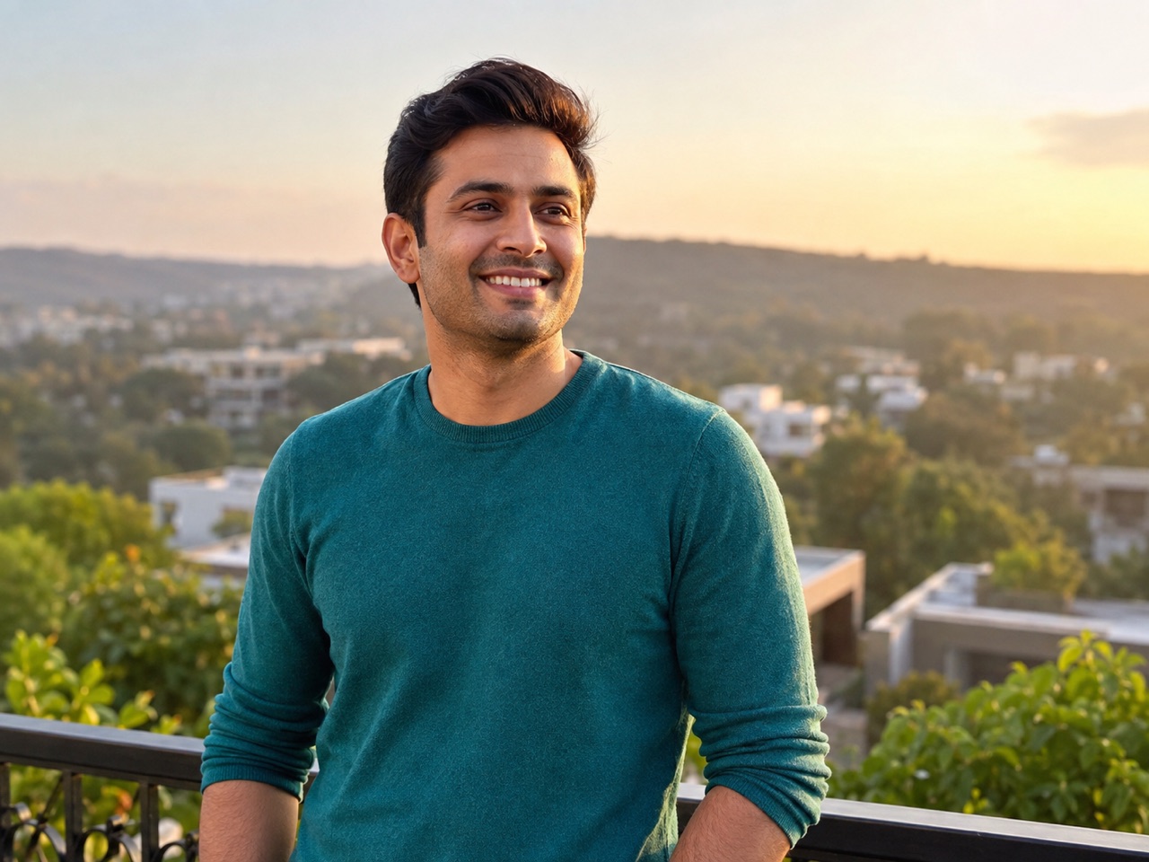 Young man in Pune enjoying clear vision without glasses after LASIK